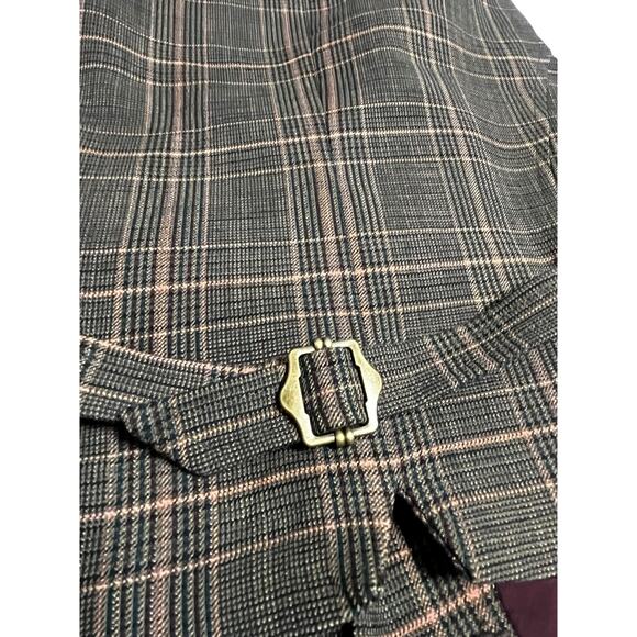 $278 Trina Turk Kofi Plaid V-Neck Fitted Vest | Sz 4, Brown Plaid NEW - Picture 8 of 10